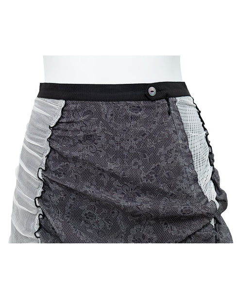 Drape Gather Lace Skirt